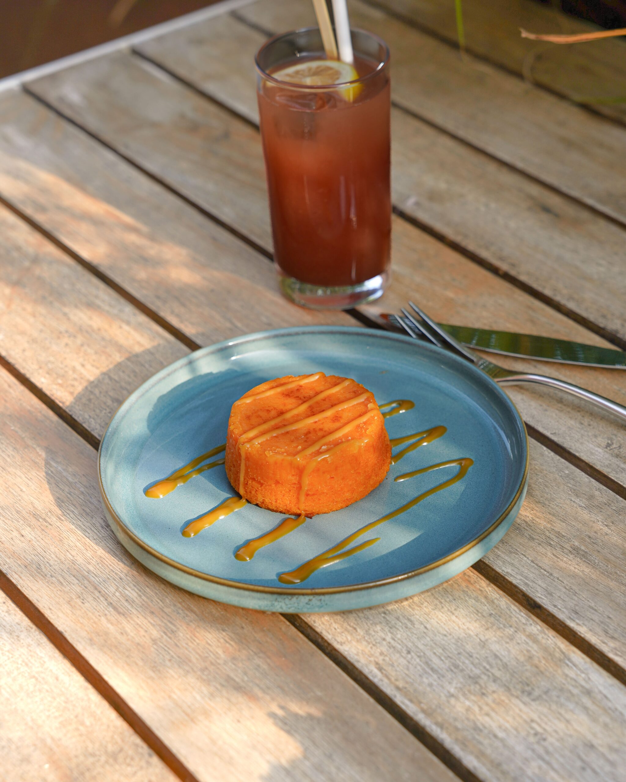 DSC06174 Fondant de patate douce, caramel passion © Musiam Paris